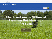 Tablet Screenshot of lifelinepet.com